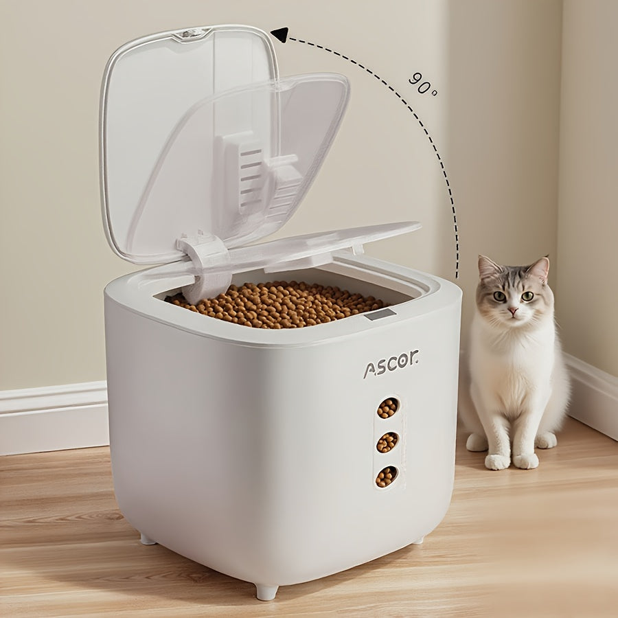 20LB Sealed Pet Food Storage Container | Heavy-Duty Square PP Dispenser with Flip Lid, Easy to Clean, Suitable for Kitchen Pantry - Image 6