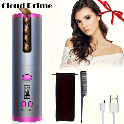 USB LCD Wireless Charging Automatic Portable Hair Curler Smart Home Personal Care Appliance Mini Hair Curling Iron, Stylish Design, Multiple Colors Available - Image 4