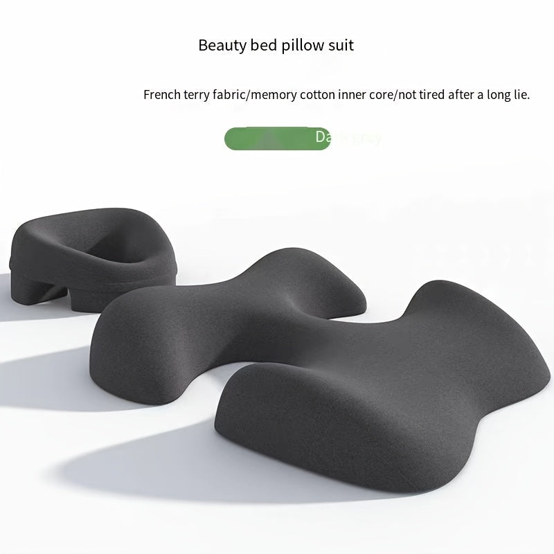 Comfort Zoning, No Fatigue—Ergonomic Beauty Bed Pillow Set（dark gray）
