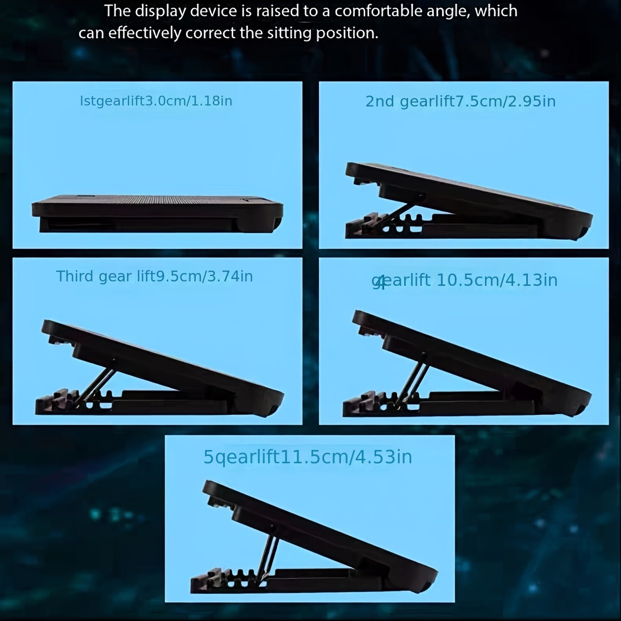 **Fully Compatible Laptop Stand｜Dual-Fan Cooling + Ergonomic Angle Adjustment, All-in-One Portable Design for Work, Gaming, and Entertainment** - Image 9