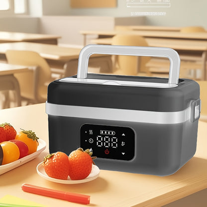 Electric Heating Insulated Lunch Box | 304 Stainless Steel Portable Insulated Storage Container, Suitable for Office, Camping, Picnics | Compact Insulated Food Container with Charging Function, No Water Needed(white) - Image 5