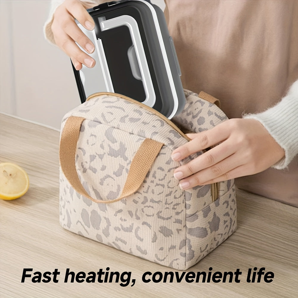 Electric Heating Insulated Lunch Box | 304 Stainless Steel Portable Insulated Storage Container, Suitable for Office, Camping, Picnics | Compact Insulated Food Container with Charging Function, No Water Needed(white) - Image 7