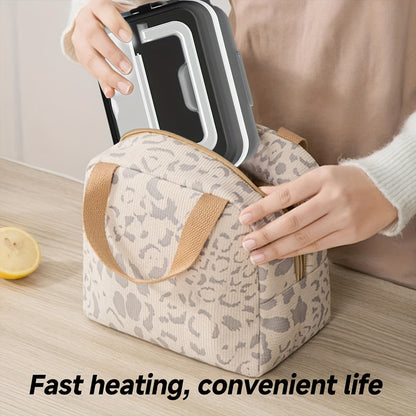 Electric Heating Insulated Lunch Box | 304 Stainless Steel Portable Insulated Storage Container, Suitable for Office, Camping, Picnics | Compact Insulated Food Container with Charging Function, No Water Needed(white) - Image 7