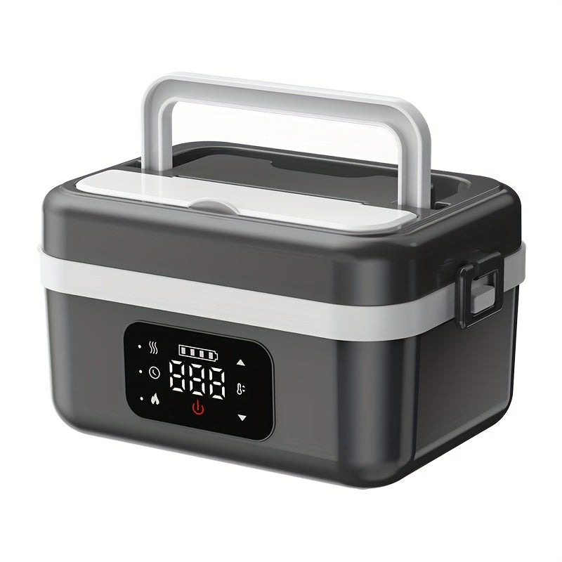 Electric Heating Insulated Lunch Box | 304 Stainless Steel Portable Insulated Storage Container, Suitable for Office, Camping, Picnics | Compact Insulated Food Container with Charging Function, No Water Needed(white) - Image 9