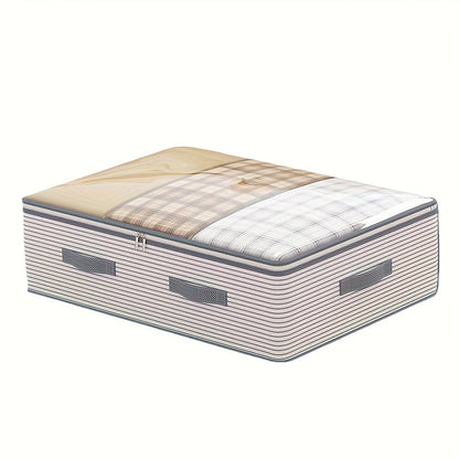 Large Storage Organizer Bag - Made from heavy-duty non-woven fabric with transparent windows, multi-layer clothing storage box suitable for wardrobes, under-bed, and travel. （XL） - Image 5