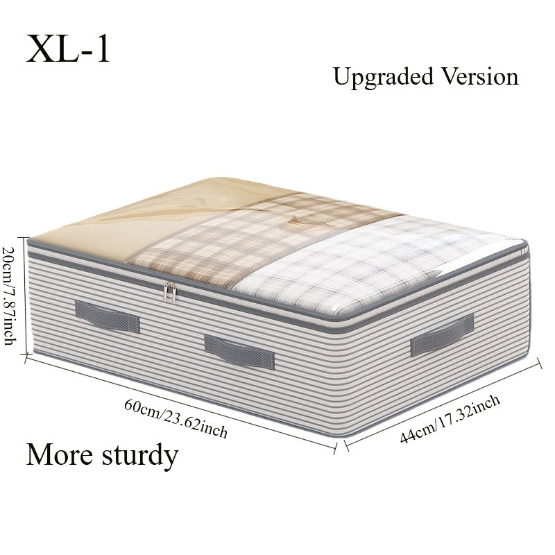 Large Storage Organizer Bag - Made from heavy-duty non-woven fabric with transparent windows, multi-layer clothing storage box suitable for wardrobes, under-bed, and travel. （XL） - Image 7