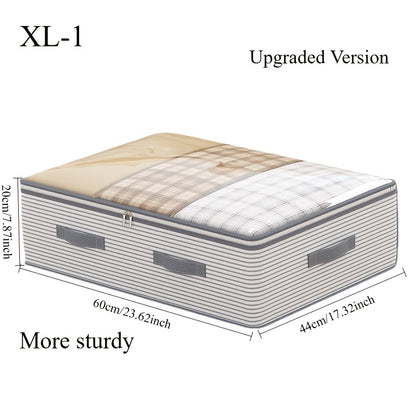 Large Storage Organizer Bag - Made from heavy-duty non-woven fabric with transparent windows, multi-layer clothing storage box suitable for wardrobes, under-bed, and travel. （XL） - Image 7