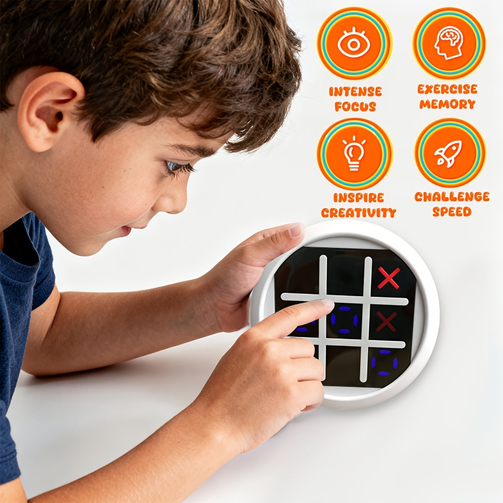 4-in-1 Electronic Tic Tac Toe Game: AI Battle, Two-Player Mode, Memory & Speed Challenge | Handheld Portable Game Console, Suitable for Both Kids and Adults (Batteries Not Included)（green） - Image 3