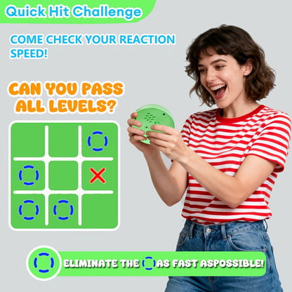 4-in-1 Electronic Tic Tac Toe Game: AI Battle, Two-Player Mode, Memory & Speed Challenge | Handheld Portable Game Console, Suitable for Both Kids and Adults (Batteries Not Included)（green） - Image 4