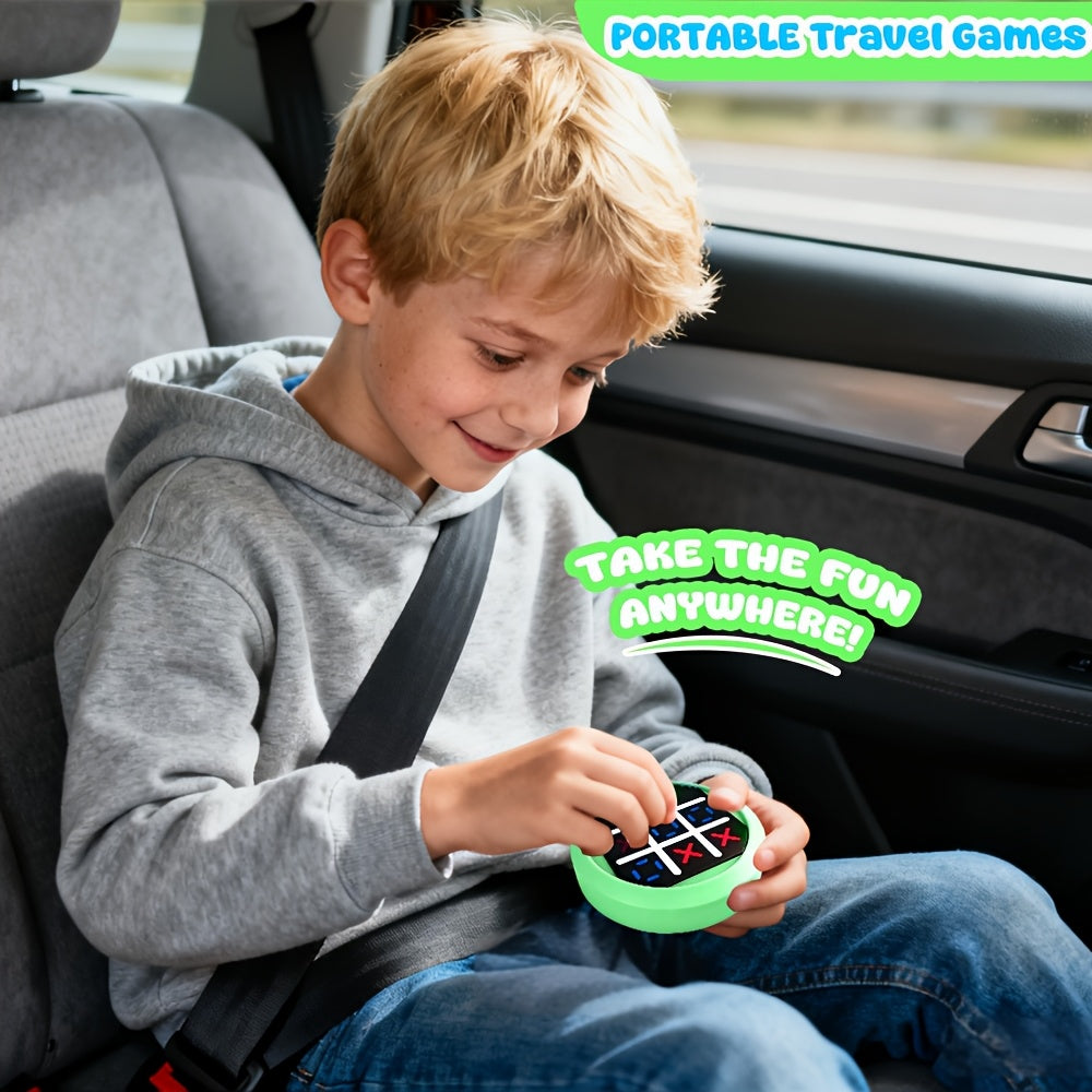 4-in-1 Electronic Tic Tac Toe Game: AI Battle, Two-Player Mode, Memory & Speed Challenge | Handheld Portable Game Console, Suitable for Both Kids and Adults (Batteries Not Included)（green） - Image 6