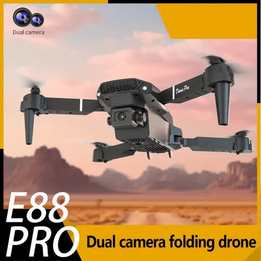 **E88 PRO All-in-One Gesture-Controlled Aerial Drone | Dual Adjustable HD Cameras + 3-Speed Wind Resistance + Touch-Free Operation, Smart Tracking with One-Click Editing, Perfect for Beginners and Outdoor Creativity** - Image 2