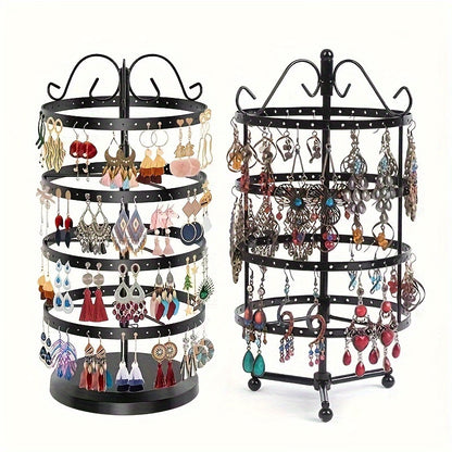 1 × Metal Detachable Rotating Earring Jewelry Stand, Storage Display Tower, Aesthetic Room Decor, Home Decoration, Valentine's Day Gift Jewelry Tower, Jewelry Organizer - Image 7
