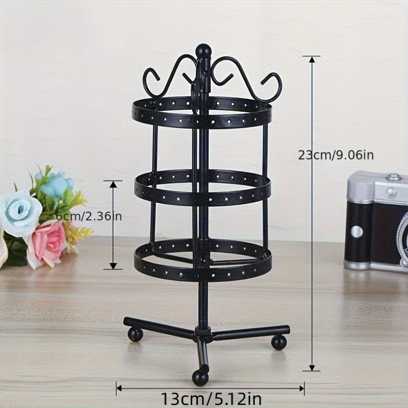 1 × Metal Detachable Rotating Earring Jewelry Stand, Storage Display Tower, Aesthetic Room Decor, Home Decoration, Valentine's Day Gift Jewelry Tower, Jewelry Organizer - Image 8