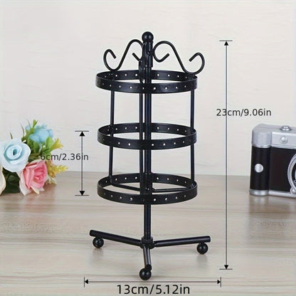 1 × Metal Detachable Rotating Earring Jewelry Stand, Storage Display Tower, Aesthetic Room Decor, Home Decoration, Valentine's Day Gift Jewelry Tower, Jewelry Organizer - Image 8