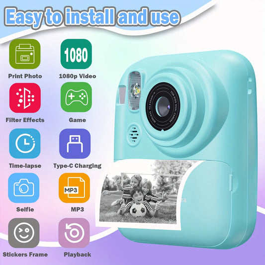 (PINK)Instant-Fun Camera: HD Photos, Filter Effects, Time-lapse Selfies, Built-in Games & Music, All-in-One Fun with Type-C Fast Charging. - Image 7