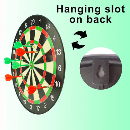 17-inch Red and Green Magnetic Dartboard, 40.5 cm in Diameter, Includes 12 Strong Magnetic Darts and Damage-Free Hooks, Safe and Portable for Both Entertainment and Competition. - Image 2