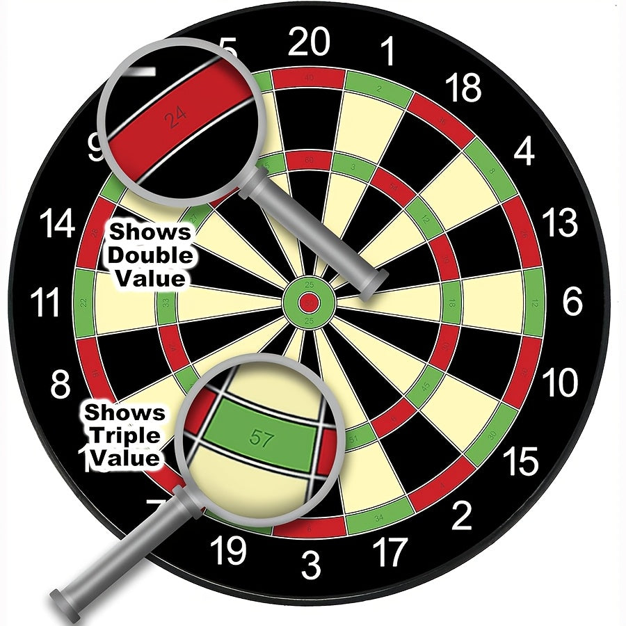 17-inch Red and Green Magnetic Dartboard, 40.5 cm in Diameter, Includes 12 Strong Magnetic Darts and Damage-Free Hooks, Safe and Portable for Both Entertainment and Competition. - Image 3