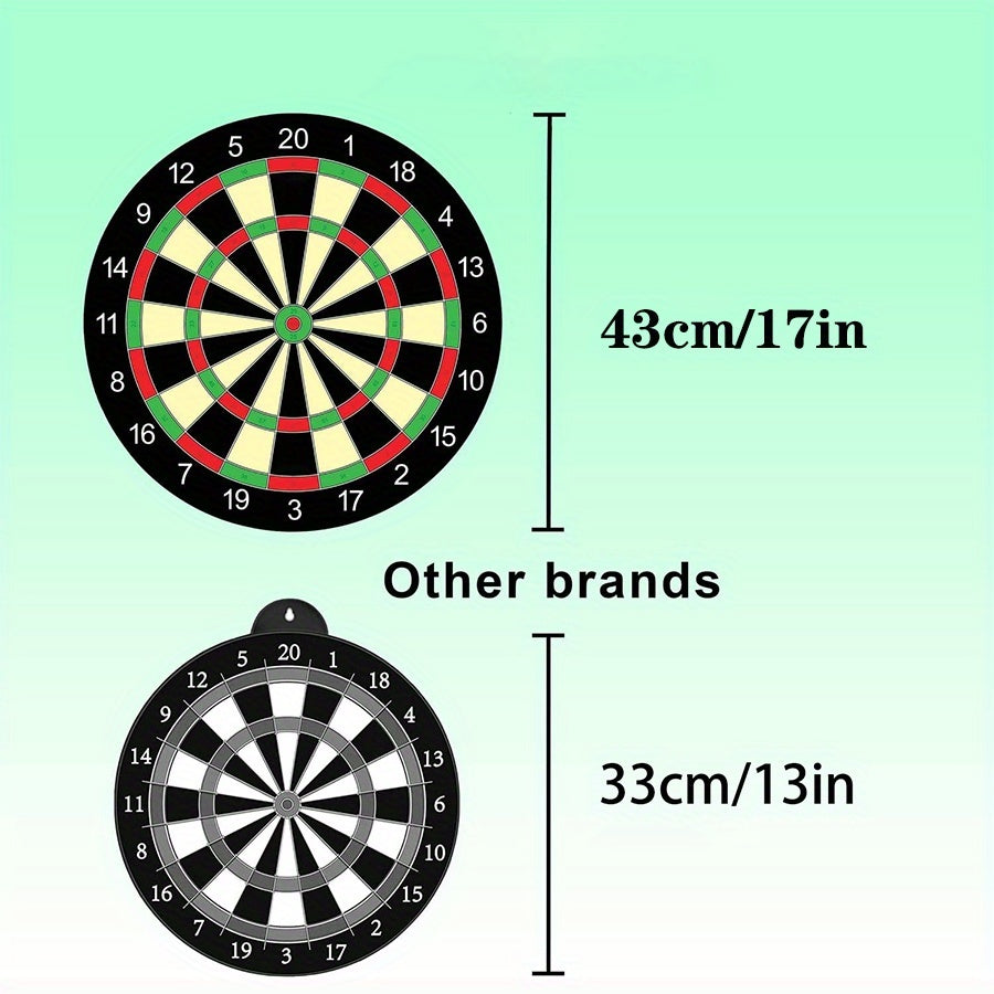 17-inch Red and Green Magnetic Dartboard, 40.5 cm in Diameter, Includes 12 Strong Magnetic Darts and Damage-Free Hooks, Safe and Portable for Both Entertainment and Competition. - Image 4