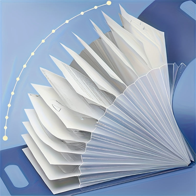 13-Pocket Accordion File Folder — A4 Portable Vertical Folding Organizer with Index Tabs, Suitable for School, Office, Student, and Professional Document Organization, Made of High-Clarity Waterproof Material, Expandable Multi-Functional File Pouch（GREEN） - Image 7