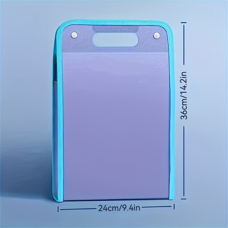 13-Pocket Accordion File Folder — A4 Portable Vertical Folding Organizer with Index Tabs, Suitable for School, Office, Student, and Professional Document Organization, Made of High-Clarity Waterproof Material, Expandable Multi-Functional File Pouch（PURPLE - Image 2