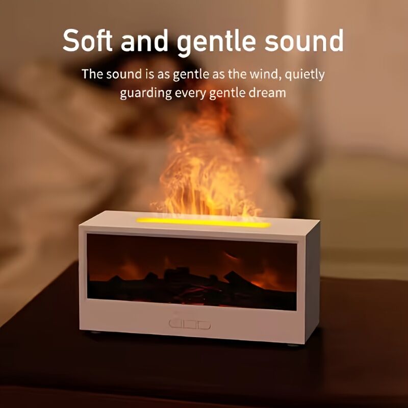 Aromatic Essential Oil Fireplace Diffuser Color Flame Diffuser Bonfire Fireplace Humidifier with Remote for Home and Office（black） - Image 4