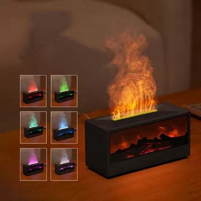 Aromatic Essential Oil Fireplace Diffuser Color Flame Diffuser Bonfire Fireplace Humidifier with Remote for Home and Office（black） - Image 5