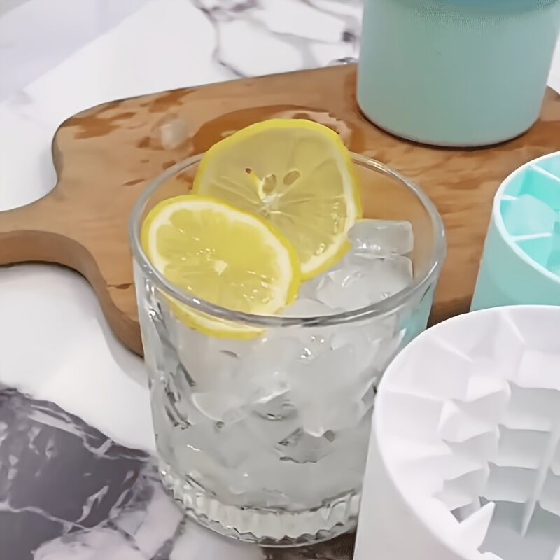 1 pc blue Silicone Ice Cube Cup – Freezable & Reusable Ice Maker, Perfect for Home, Bar, Pub, Club, and Outdoor Summer Drinks in Light Blue, Ideal for Cocktails and Fresh Fruit Infusions - Image 6