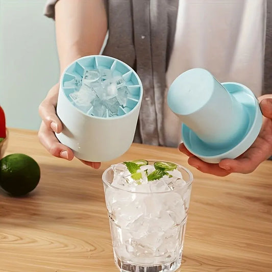 1 pc pink Silicone Ice Cube Cup – Freezable & Reusable Ice Maker, Perfect for Home, Bar, Pub, Club, and Outdoor Summer Drinks in Light Blue, Ideal for Cocktails and Fresh Fruit Infusions - Image 3