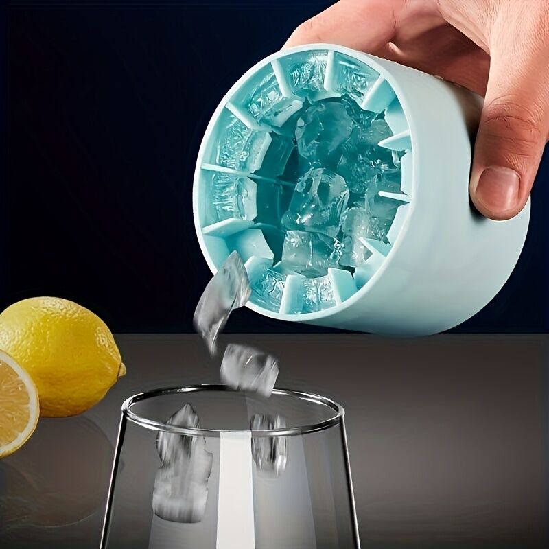 1 pc pink Silicone Ice Cube Cup – Freezable & Reusable Ice Maker, Perfect for Home, Bar, Pub, Club, and Outdoor Summer Drinks in Light Blue, Ideal for Cocktails and Fresh Fruit Infusions - Image 5