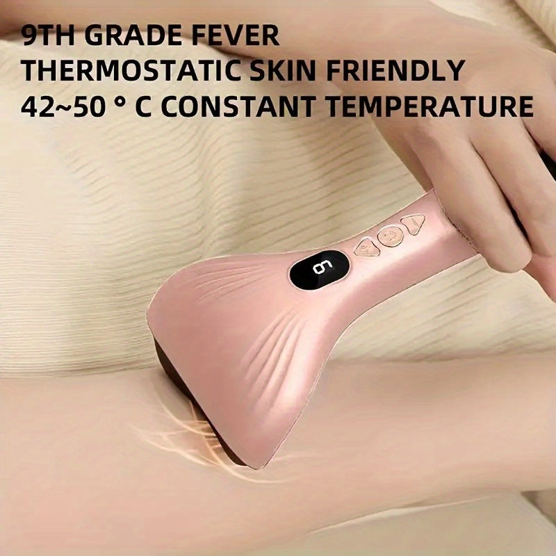 USB Electric Gua Sha Massager, Electric Massager, Heated Vibration Gua Sha Board, Suitable for Neck, Shoulder, and Back Massage Tools, Ideal for Beauty/Daily Relaxation, Home Personal Care Tool（pink)） - Image 3