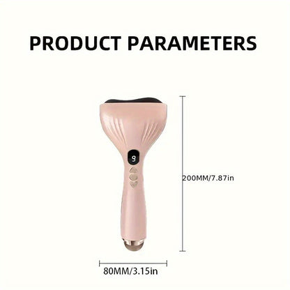 USB Electric Gua Sha Massager, Electric Massager, Heated Vibration Gua Sha Board, Suitable for Neck, Shoulder, and Back Massage Tools, Ideal for Beauty/Daily Relaxation, Home Personal Care Tool（pink)） - Image 8
