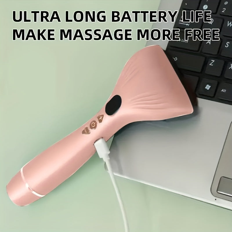 USB Electric Gua Sha Massager, Electric Massager, Heated Vibration Gua Sha Board, Suitable for Neck, Shoulder, and Back Massage Tools, Ideal for Beauty/Daily Relaxation, Home Personal Care Tool（pink)） - Image 9
