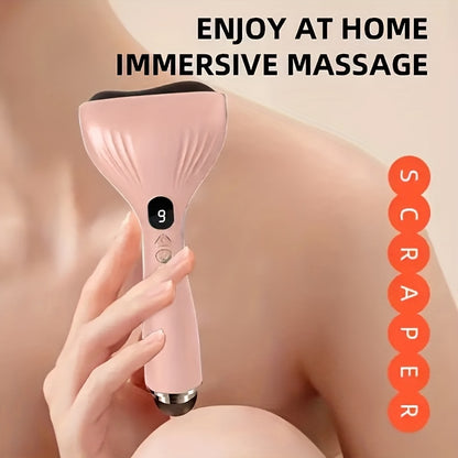 USB Electric Gua Sha Massager, Electric Massager, Heated Vibration Gua Sha Board, Suitable for Neck, Shoulder, and Back Massage Tools, Ideal for Beauty/Daily Relaxation, Home Personal Care Tool（green） - Image 4