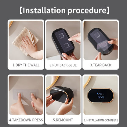 Sensor-Activated Automatic Soap Dispenser, Digital Display Screen, Type-C Charging, Upgraded Infrared Sensing, Extra-Large Battery for Extended Usage, Three-Level Foam Volume Adjustment, Ultra-Fine Foam Hand Soap Dispenser（white） - Image 3