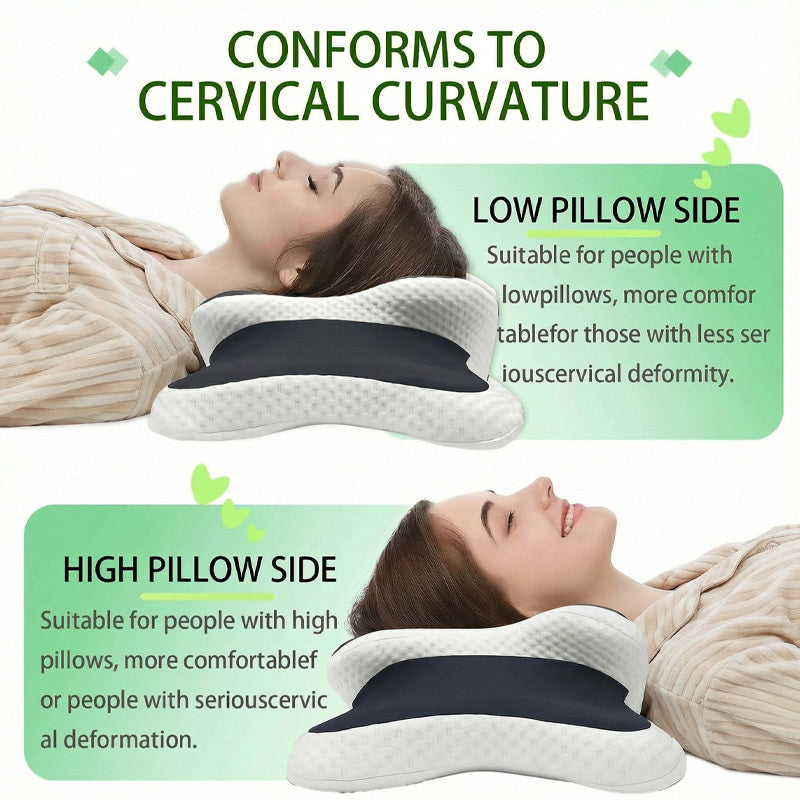 Side Sleeper Neck Pillow | Odor-Free, Light Beige Friendly Design, Comfortable Sleep Posture, Polyester Material, Hand Wash Only  - Image 3