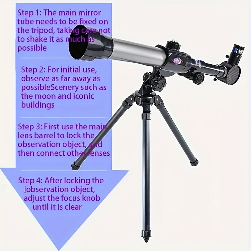 **Entry-Level Quick-Setup Astronomical Telescope | Stable Tripod, Four-Step Star and Landscape Viewing, Clear Sight of Moon and Landmarks, Top Choice for Family Outdoor Exploration** - Image 3