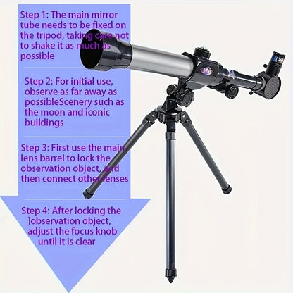 **Entry-Level Quick-Setup Astronomical Telescope | Stable Tripod, Four-Step Star and Landscape Viewing, Clear Sight of Moon and Landmarks, Top Choice for Family Outdoor Exploration** - Image 3
