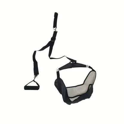 Portable neck stretcher for home use, medium tension with polyamide material, 360° rotation and 2-point connection, suitable for travel and home use to relieve neck pain