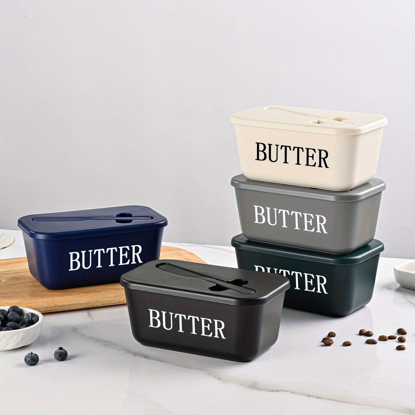 WHITE**Food-Grade PP Large Butter Keeper with Cutting Blade | Airtight, Drying-Resistant, Easy to Slice – Long-Lasting Freshness, Your Kitchen & Baking Essential Helper** - Image 6