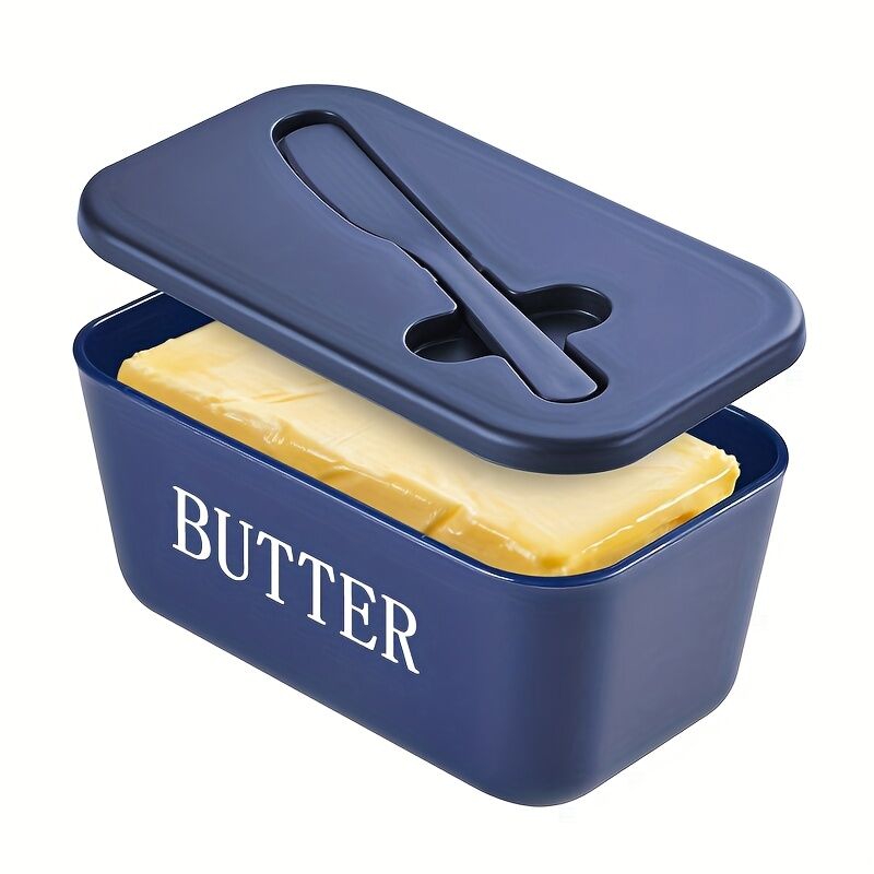 WHITE**Food-Grade PP Large Butter Keeper with Cutting Blade | Airtight, Drying-Resistant, Easy to Slice – Long-Lasting Freshness, Your Kitchen & Baking Essential Helper** - Image 7