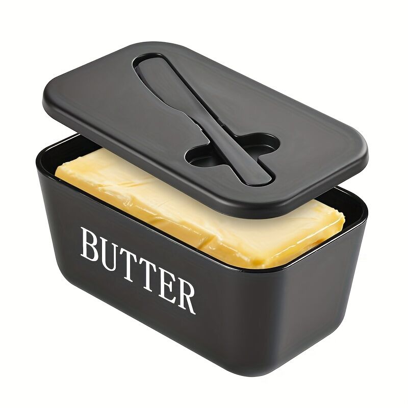 WHITE**Food-Grade PP Large Butter Keeper with Cutting Blade | Airtight, Drying-Resistant, Easy to Slice – Long-Lasting Freshness, Your Kitchen & Baking Essential Helper** - Image 8