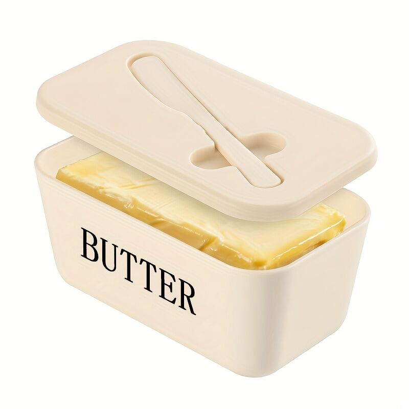 GREEN **Food-Grade PP Large Butter Keeper with Cutting Blade | Airtight, Drying-Resistant, Easy to Slice – Long-Lasting Freshness, Your Kitchen & Baking Essential Helper** - Image 9