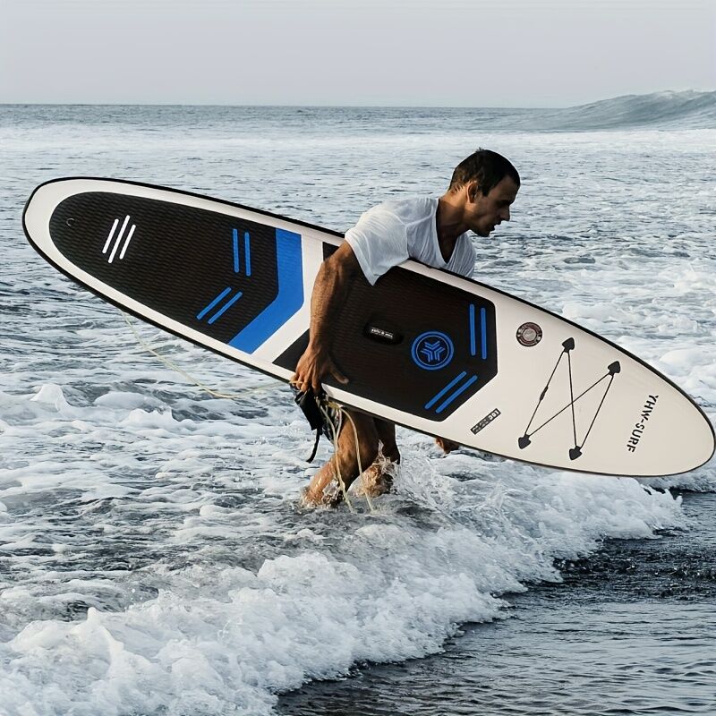 Inflatable vertical paddle set for water sports and surfing-including air pump, paddle, rope, backpack, fin box and maintenance tools. - Image 4