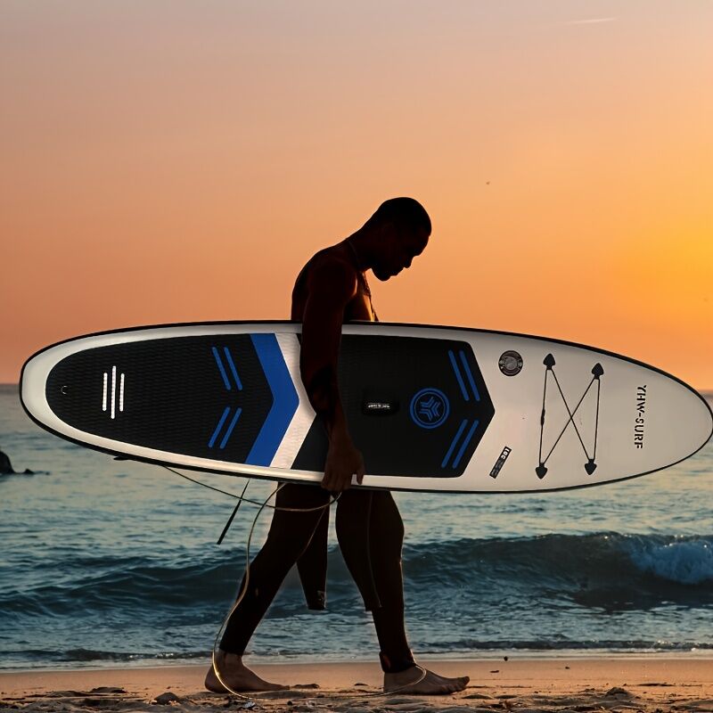Inflatable vertical paddle set for water sports and surfing-including air pump, paddle, rope, backpack, fin box and maintenance tools. - Image 7
