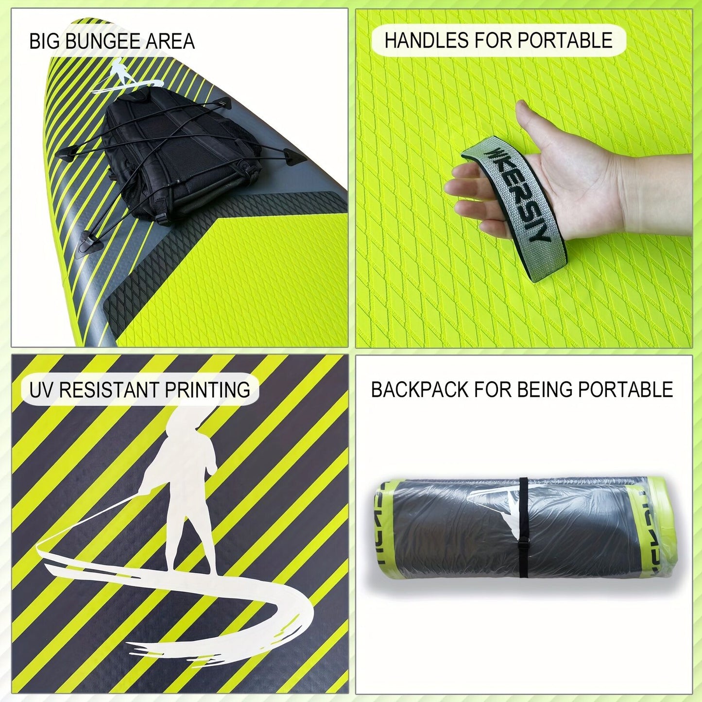 Inflatable vertical paddle set for water sports and surfing-including air pump, paddle, rope, backpack, fin box and maintenance tools. - Image 5