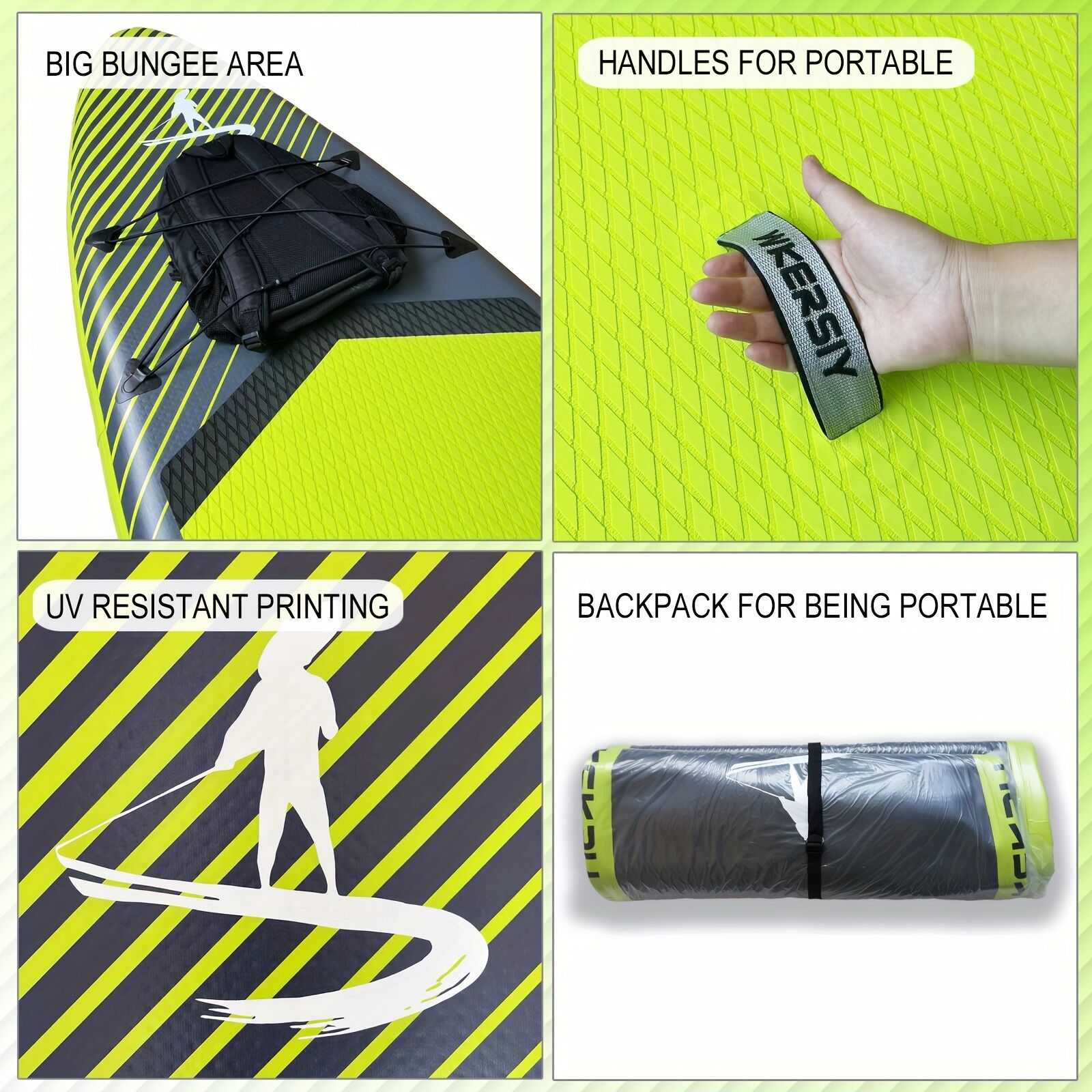 Inflatable vertical paddle set for water sports and surfing-including air pump, paddle, rope, backpack, fin box and maintenance tools. - Image 5