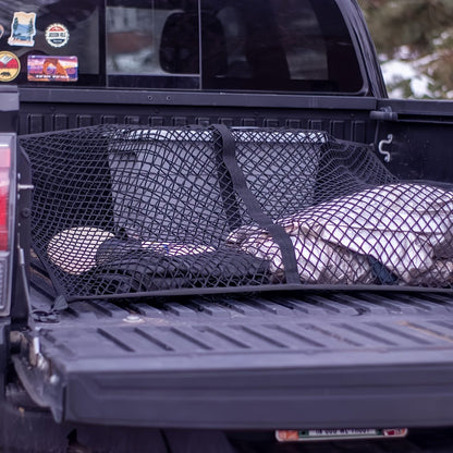High-elasticity truck bed net, cargo net for pickup truck bed, stretchable mesh organizer for pickup truck trunk bed, suitable for daily light loads in trucks - Image 4