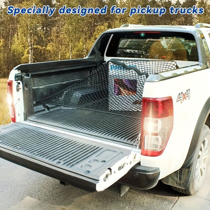 High-elasticity truck bed net, cargo net for pickup truck bed, stretchable mesh organizer for pickup truck trunk bed, suitable for daily light loads in trucks - Image 5