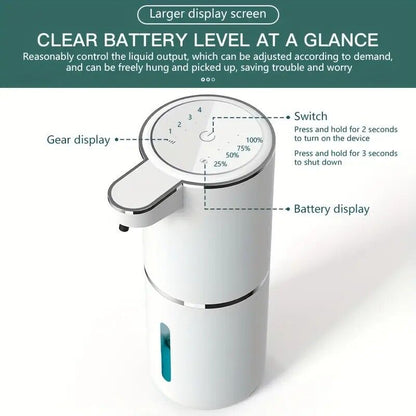 380ml touchless sensor automatic soap dispenser - wall-mounted, rechargeable lithium battery, USB charging, modern black design, suitable for bathroom and kitchen, bathroom soap dispenser | modern soap dispenser | touchless soap dispenser - Image 5