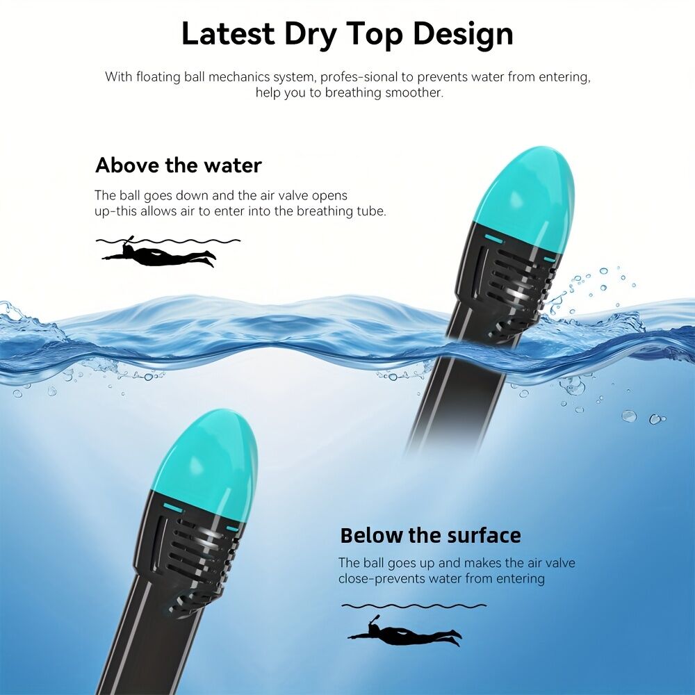 L/XL full-face silicone snorkeling mask, full-dry panoramic snorkeling mirror, camera bracket, large frame anti-leakage and anti-fog swimming mirror set, suitable for adults. - Image 9